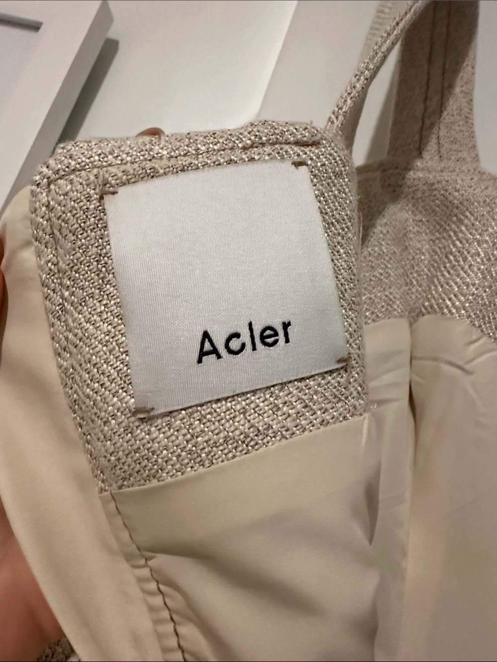 Acler Cream Tweed Belted Mini Dress - Picture 3 of 4